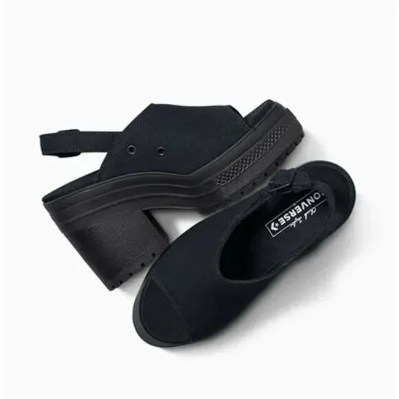 Converse Chuck 70 De Luxe Sandal Heel Black - A12567C Size 7.5 - Picture 2 of 9